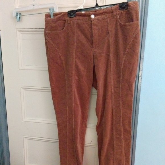 BIANCA Jeans Pants Glasgow 16 US / 46 EUR New w/tag $170 Brown brushed cotton - Picture 1 of 12